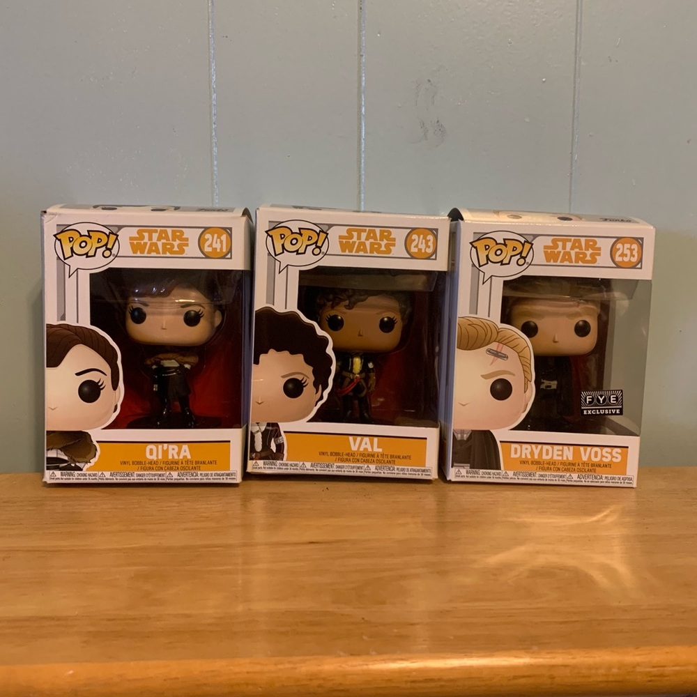 Dryden Vos Qi'ra and Val Funko Pop